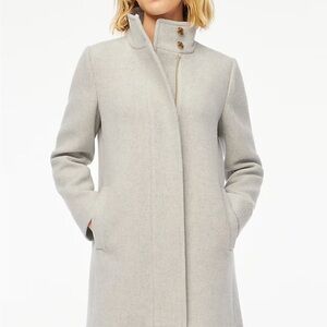 Women’s J Crew Factory gray button neck City coat